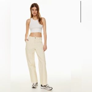 Aritzia TNA Greenwich Pant - High Waisted Twill Carpenter Style